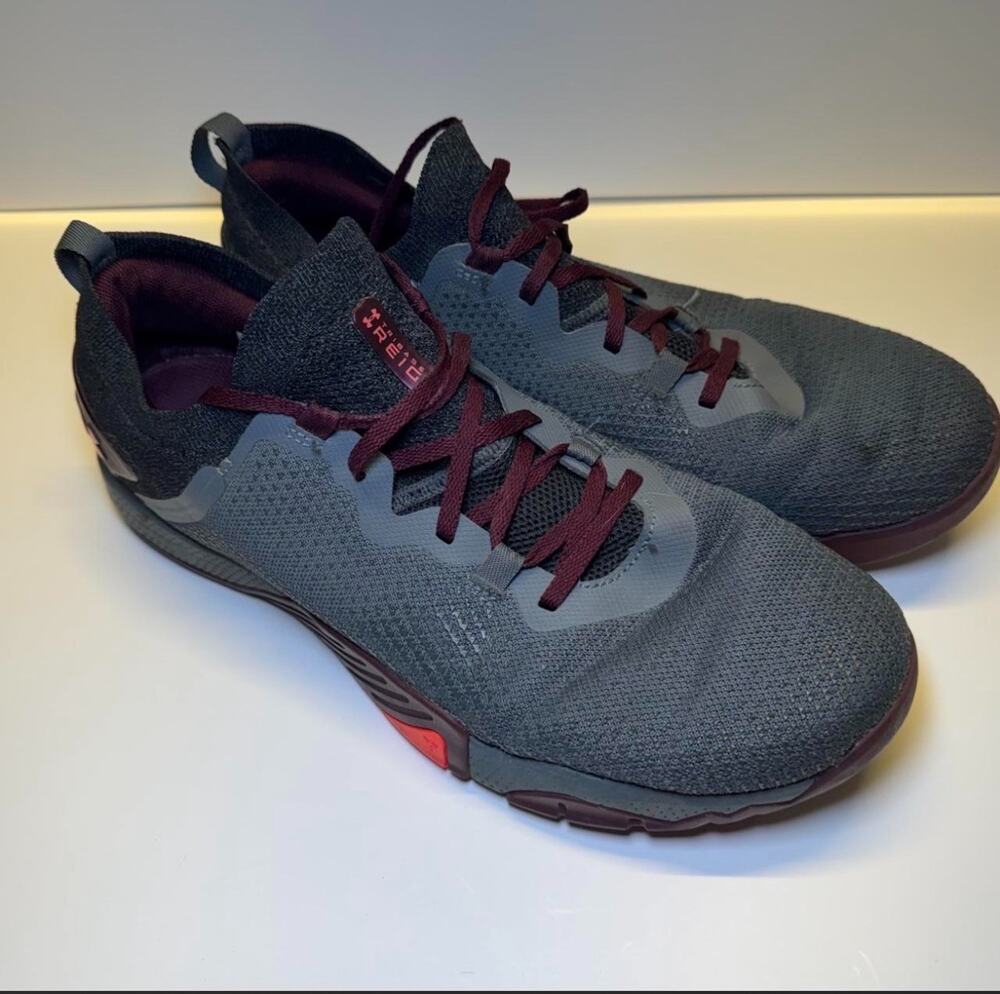 Under Armor Athletic Shoes Gray/Orange Size 12
